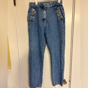 Zara Jeans with Gold embellishments